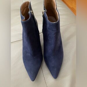 Nine West Blue Leather Ankle Boots